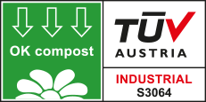 Signor Gatto 100% Vegetal Waste è certificata da TUV Austria come prodotto biodegradabile e compostabile